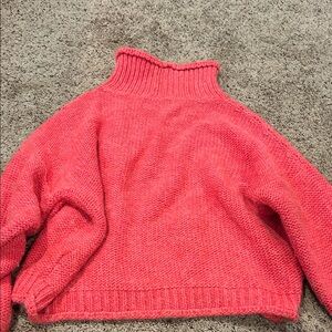 Cozy Pink Turtleneck Sweater